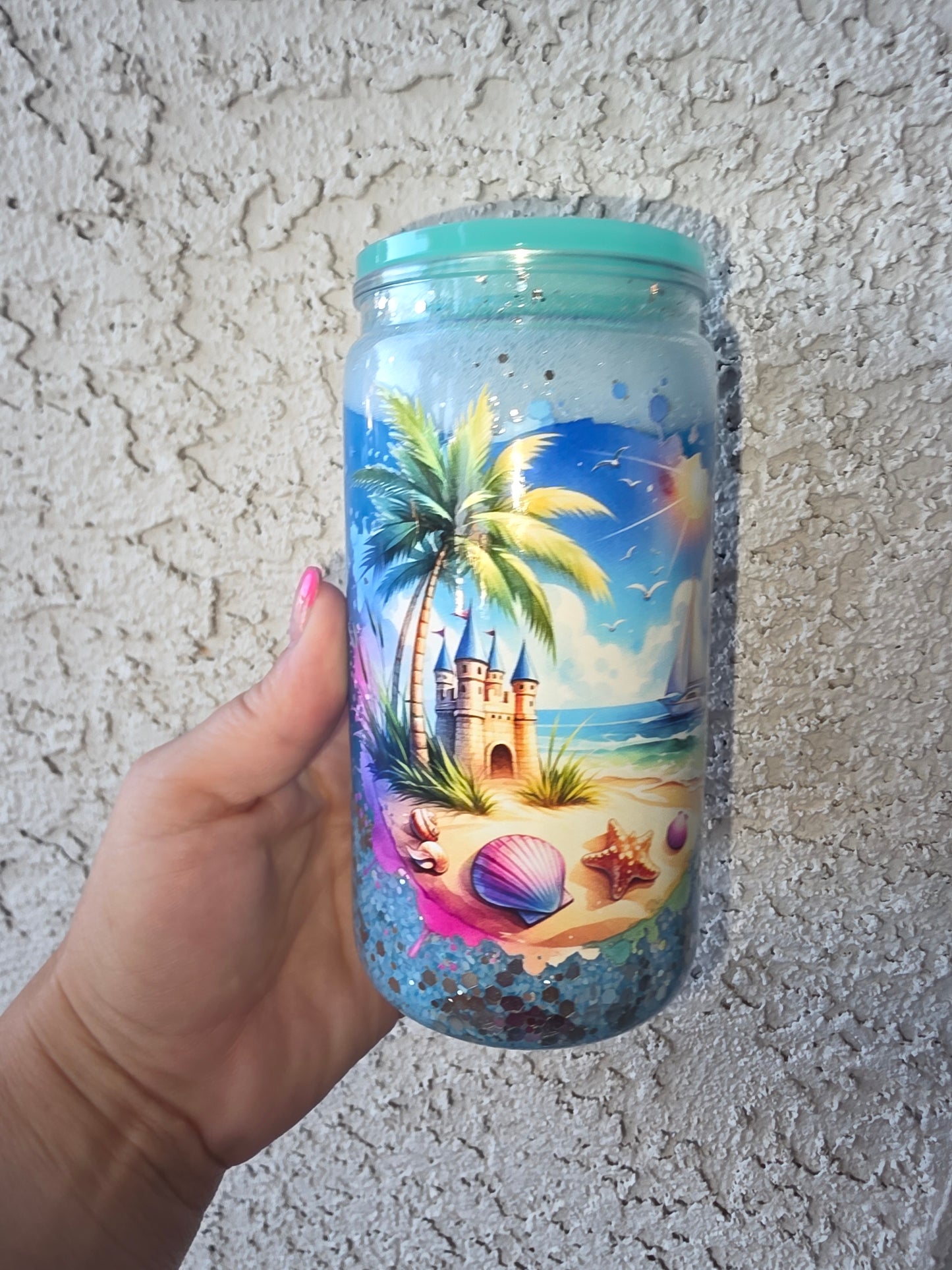 Beach snow globe