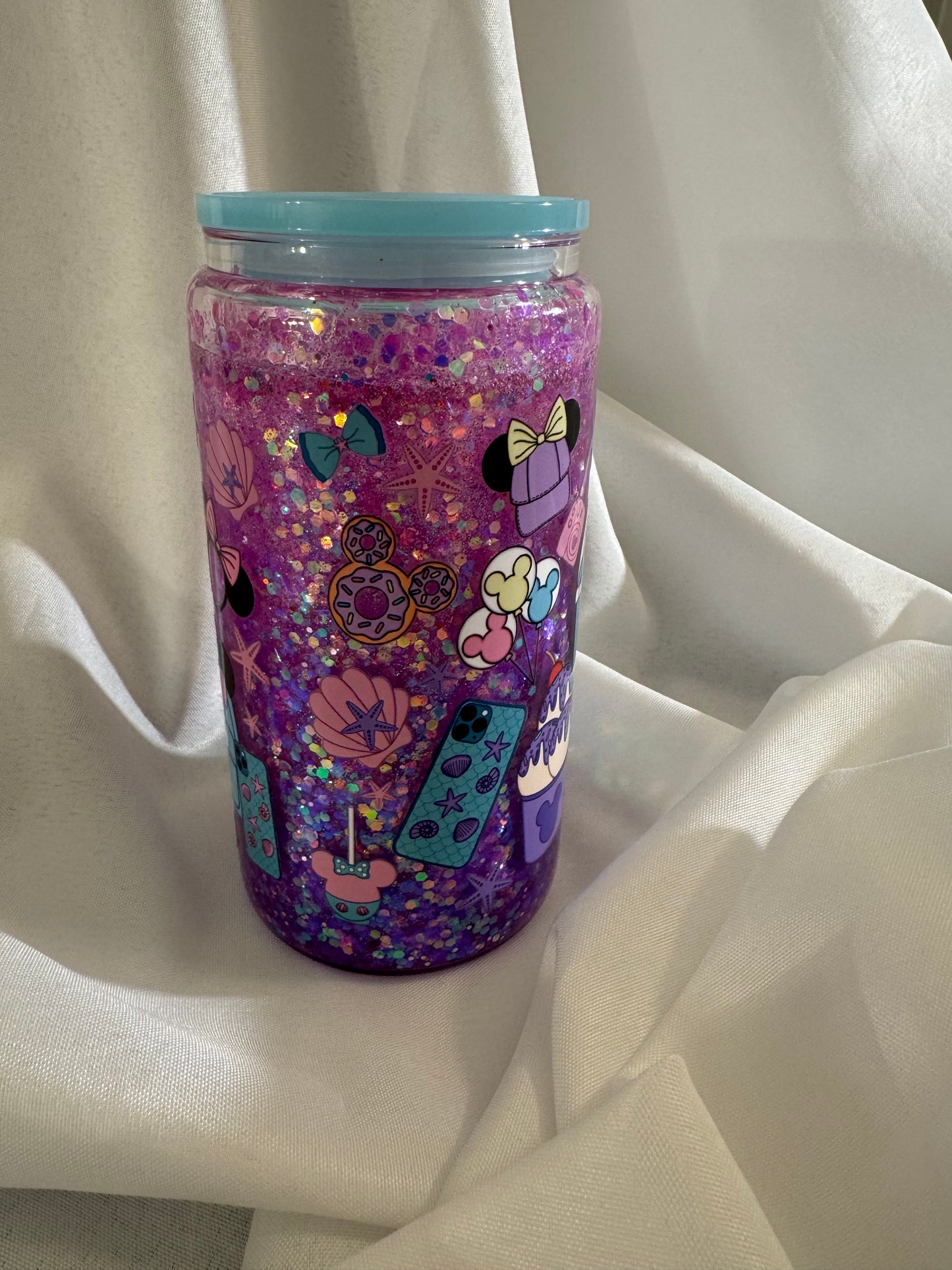 Snow globe glass cup