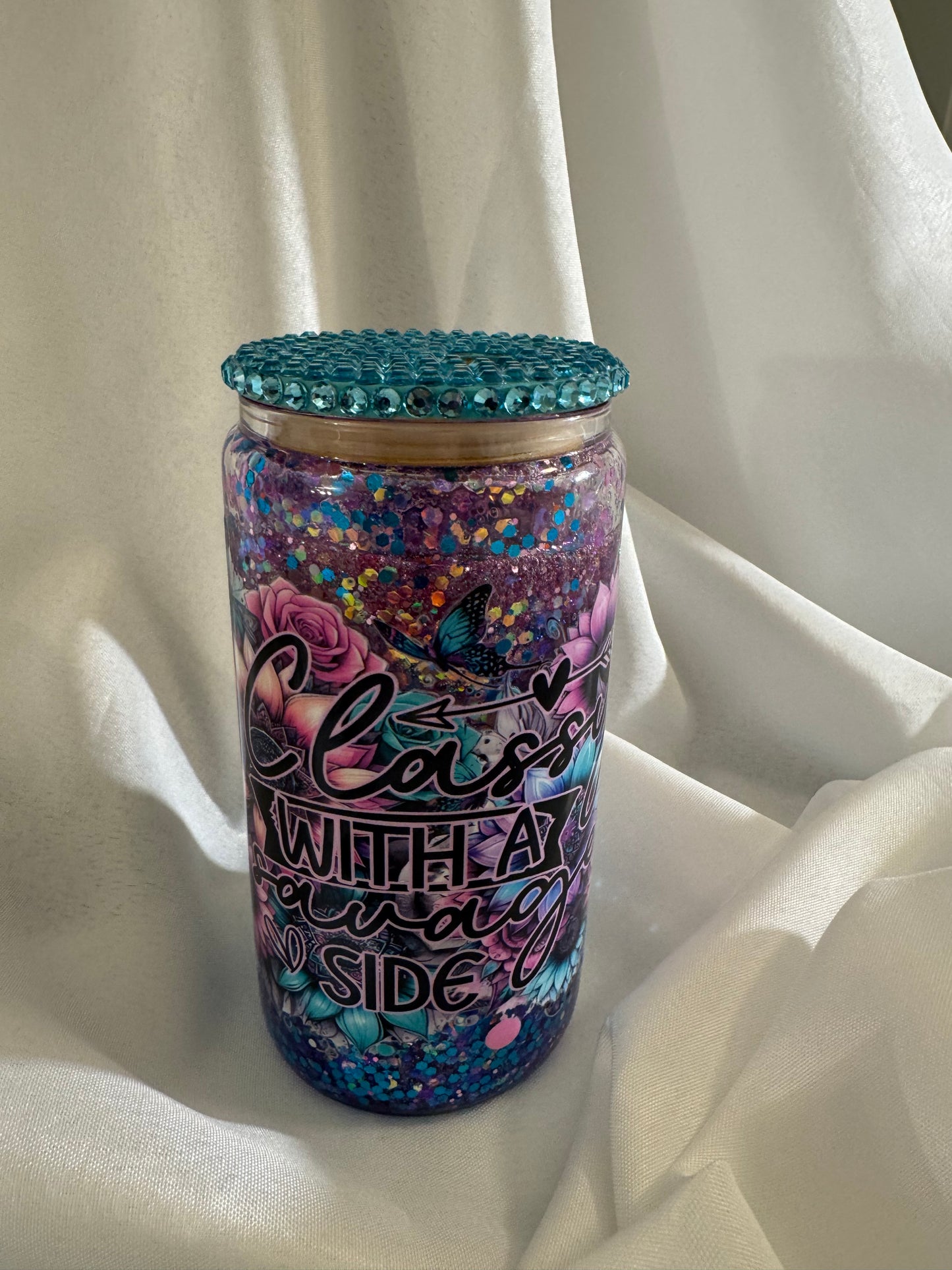 Snow globe glass cup