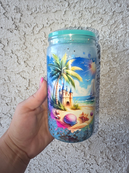 Beach snow globe