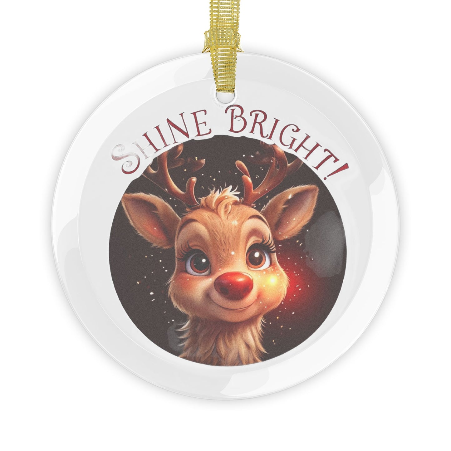 Glass Ornaments - Shiny Bright Reindeer Christmas Decor