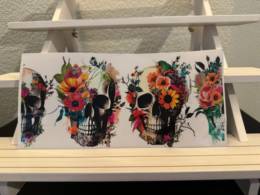 213 Skull and flowers